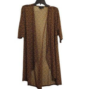 Modern Attraction Sheer Black and Gold Duster Jacker M NWT